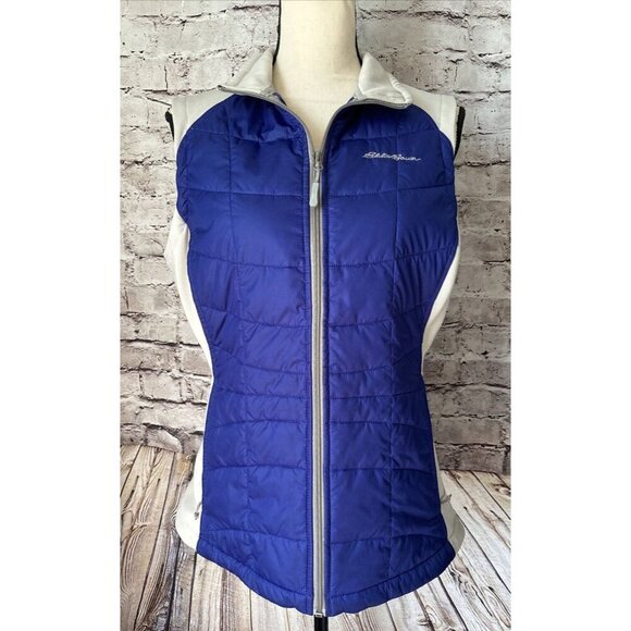 Eddie Bauer Quilted Zip Vest Women’s Blue‎ M Gorpcore Lightweight - Picture 1 of 6